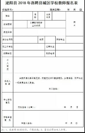 报名表